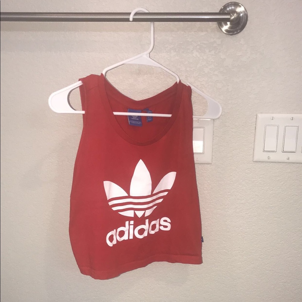 Adidas Red Crop Top UO